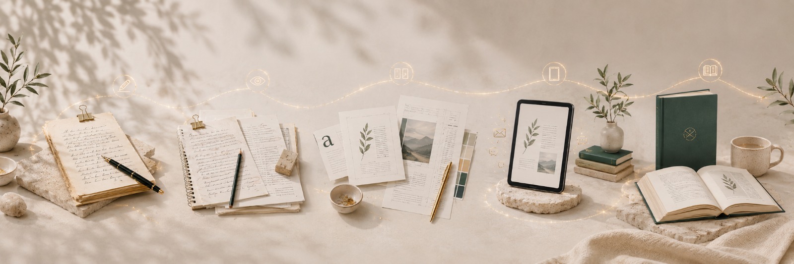 Panorâmica do percurso editorial da KREAMUS: do manuscrito às provas e paleta de cor, ao formato digital e ao livro impresso